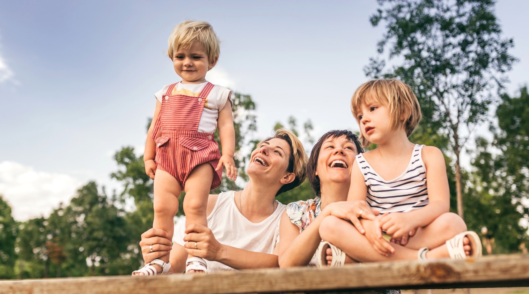 a family in a park