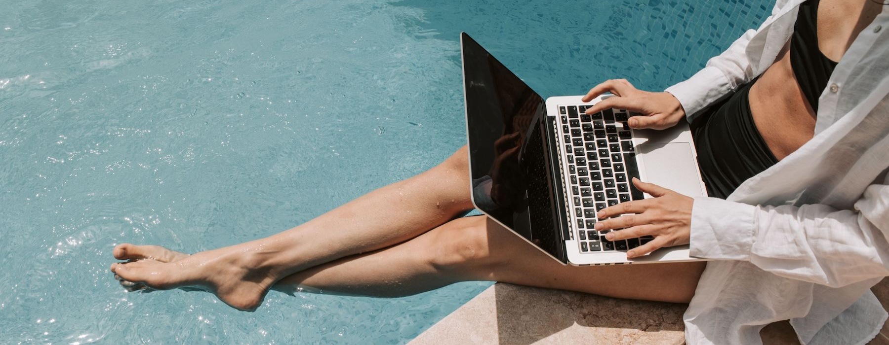 a person using a laptop